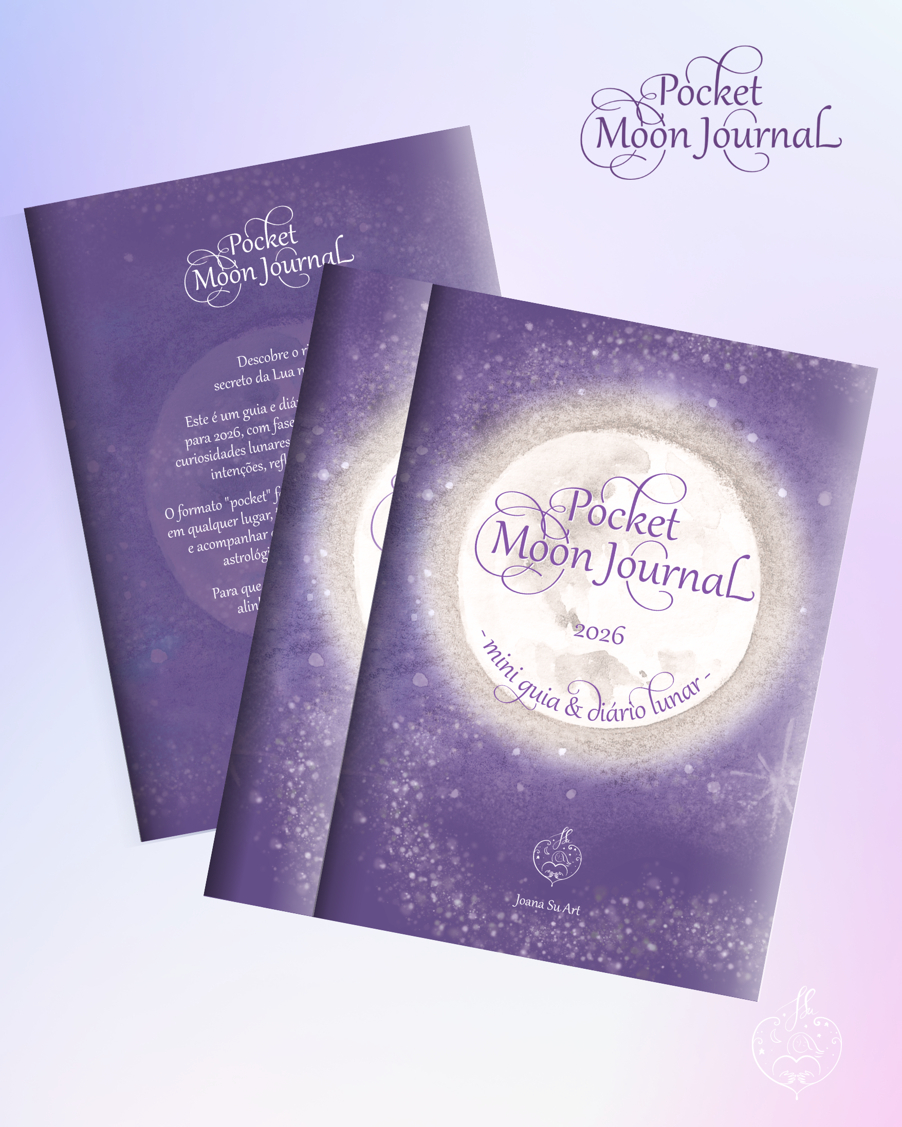 pocket moon journal - guia e diário lunar A6 - joana su art