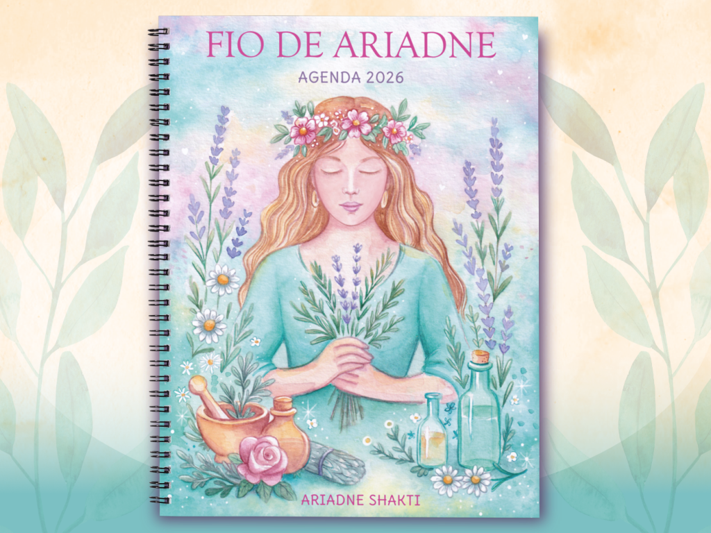 designm e ilustração Joana su - capa da agenda Fio de Ariadne 2026